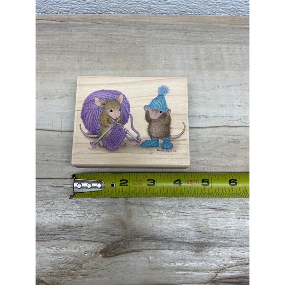 2006 Stampabilities House-Mouse Warmth For Winter Wood Mounted Rubber Stamp - Picture 5 of 6